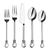 Gourmet Settings Twist 20-Piece Flatware Set, Service for 4