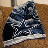 Dallas Cowboys Helmet Royal Plush Blanket Throw