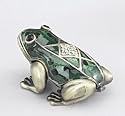 FROG BOX WITH CRYSTAL - BRASS FROG BOX WITH CRYSTAL