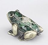 FROG BOX WITH CRYSTAL - BRASS FROG BOX WITH CRYSTAL