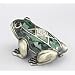 BRASS FROG BOX WITH CRYSTAL