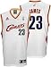 LeBron James Cleveland Cavaliers White Youth Replica Adidas NBA Jersey