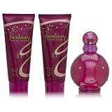 Fantasy by Britney Spears 3 Piece Set Includes: 3.3 oz Eau de Parfum Spray + 3.3 oz Work Your Magic Body Souffle + 3.3 oz Caught In a Spell Shower Gel