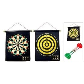 Reverseable Magnetic Roll Up Dart Board With Darts Dartboard One side Target on Reverse