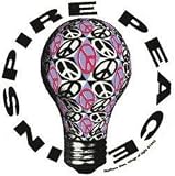 Inspire Peace Sign Round Sticker-purple,pink black & white peace symbols