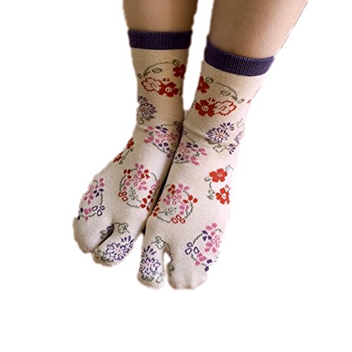 Aero Style Sandal Socks, Japanese Geisha Tabi Socks:hanamarumon Apparel