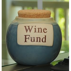 Tumbleweed Pottery 'Wine Fund' Money Jar by