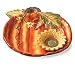 Pumpkin Shape Chip & Dip Plate Featuring Sunflower Dish