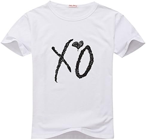 AngelbabyLin Mens T-shirts The weeknd XO Cartoon White Size XXL