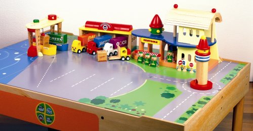 Childrens Toyshop  Toys : Santoys Wooden Painted Seaport playset