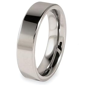 Flat Polished Tungsten Carbide Band (6.0mm) - Sizes 5 - 13: West Coast Jewelry: Jewelry