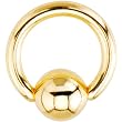 16 Gauge Gold Electro Titanium BCR Captive Ring -1/4"