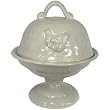 Rooster Embossed Ceramic Covered Cake Stand