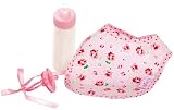 41%2BKrRNYdvL. SL160  R7289   Corolle   Set Trinkflasche, Lätzchen u. Schnuller
