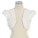 Sweet Kids White Ribbon Embroidered Bolero Toddler Little Girls 2T-12