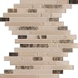 Zen Dark Emperador Marble with Glass Mosaic Tiles For Kitchen Bathroom Backsplash, Shower Walls - 10 Tiles per Box - Minimum Order 1 Box - Price is Per Tile