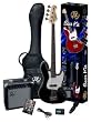 SX BG2K/BK w/BA1565 Bass Guitar Package with Bass, Amp, Carry Bag, Instructional DVD, and Strap