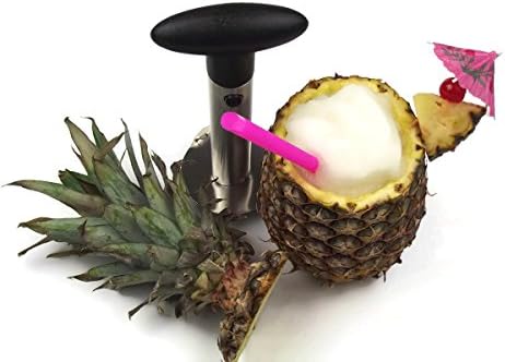 Kitchen Kahuna Pineapple Slicer / Corer &amp; Tropical Drink Maker Kit
