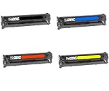 4 Pack (1 Black + 1 each Color ) New CB540A CB541A CB542A CB543A Compatible Toner Cartridges for HP Color LaserJet CP1215 CP1515n CP1518ni CM1312nfi CM1312 MFP