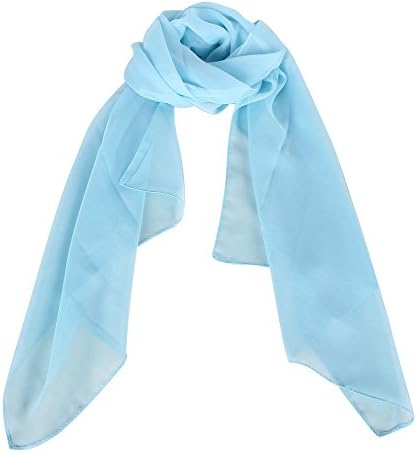 Your Gallery Womens Candy Color Shawl Long Soft Thin Wrap Viscose Infinity Scarf, light blue
