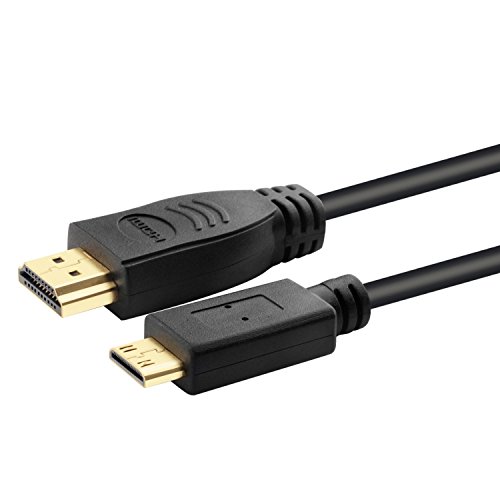6 ft Mini to Regular Gold Plated HDMI 1080p Cable For Sony HDR-CX110, CX150, CX300, CX350 HD Handycam Camcorder