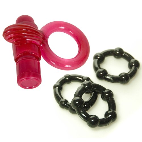 Doc Johnson Wave Rider Cock Ring Red Adult Sex Toy Kit