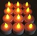 Bluedot Trading Flameless Battery-Powered LED Tealight Flickering Candles for Wedding Table Decoration, Parties, Restaurant Ambience, (Amber), 1-Dozen Pack (12 Pieces)