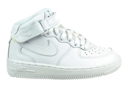 Nike Air Force 1 Mid (PS) Preschool Kids' Shoes White White 314196-113-3