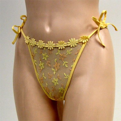 Venus 2 Pack $24 Sexy C Thru Yellow Thong Panty #5548 M