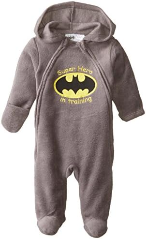 Warner Brothers Baby Baby-Boys Newborn Batman Outerwear Pram, Grey, 3-6 Months