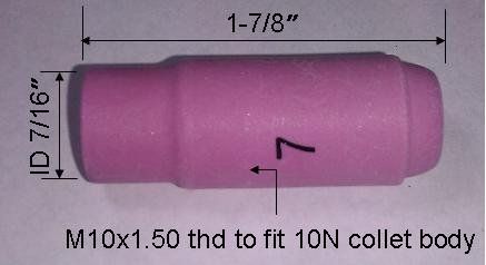 5 TIG Welding Torch Alumina Ceramic Cup Nozzles 10N47 #7 for Torch 17, 18 and 26