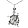 Sterling Silver Turtle Necklace