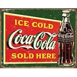 Ice Cold Coca Cola Sold Here Coke Distressed Retro Vintage Tin Sign