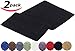 Utopia Towels 21-Inch-by-34-Inch Cotton Washable Bath Mat, 2 Pack, Black