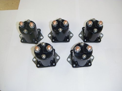 (SET OF 5) 36-volt, 4 terminal, solenoids with copper contacts. For Club Car electric 1976-1987.