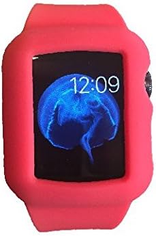 Apple Watch Protective Case 42mm Exact Fit Sport Band - Black Red White Pink Green Blue Brown (Flamingo Pink)