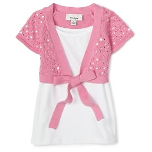 Buy Amy Byer Girls 2-6x Splash Of Sequence Vibrant Color Little Sweater With Knit Tee by Amy Byer