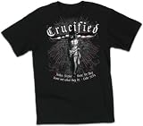 Christian T-shirt Crucified From Kerusso-small, black