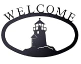 17.5 Large Iron Outdoor Welcome Sign - Lighthouse