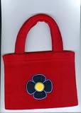 Fleece 'Poppy' bag one size red