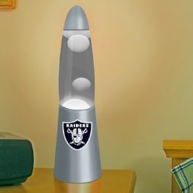 OAKLAND RAIDERS Team Logo 13 MOTION LAVA LAMP in Team Colors from Lava Lamps