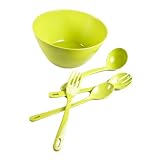 from Premier Lime Green Salad Bowl With 4 Serving Utensils