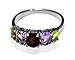 Sterling Silver Multi-Gemstone Ring