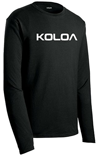 Koloa Surf Text Logo Long Sleeve Soft Cotton Lightweight T-Shirts in Sizes S-6XL