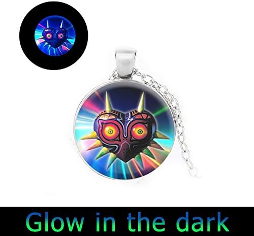 Funny One Glowing Majora Mask Necklace The Legend Of Zelda Inspired Ocarina Of Time Jewelry Christmas Jewelry