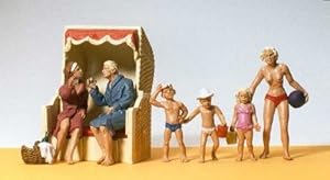 AT THE BEACH - PREISER HO SCALE MODEL TRAIN FIGURES 10438