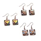 Copper Mosaic Earrings by Angela Ibbs