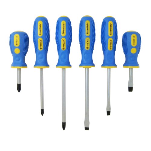Great Neck 21010 Essentials 6 Piece Sscrewdriver Set with Storage Rack
