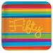 Birthday Stripes 50th Dessert Plates 8ct
