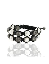 925 Sterling Silver 5.16ct Diamond Macrame Bracelet Fashion Jewelry